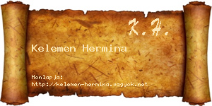 Kelemen Hermina névjegykártya